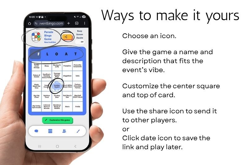 Make It Yours Thanksgiving Parade Bingo