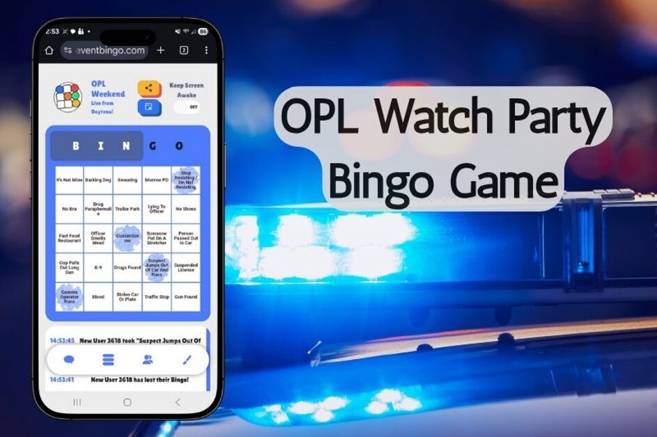 On Patrol Live watch party bingo game with real time play.