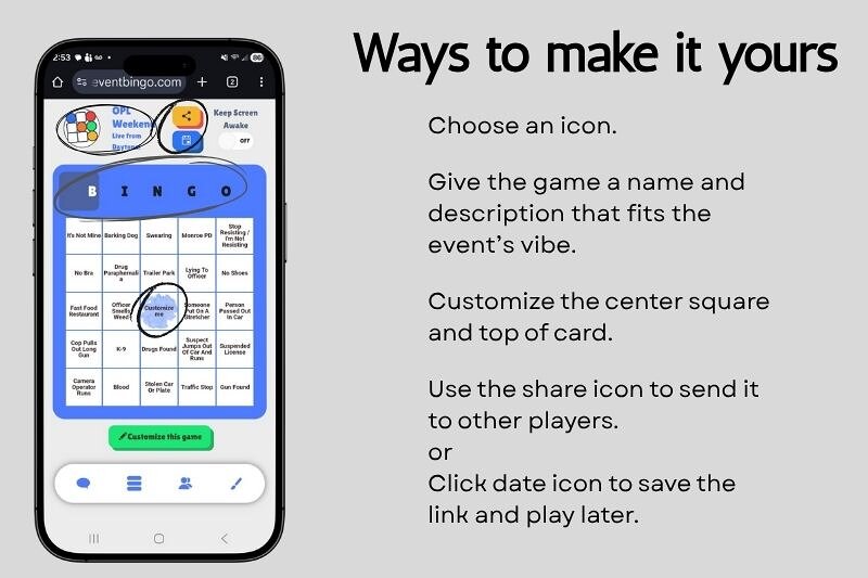 On Patrol Live bingo Make It Yours image