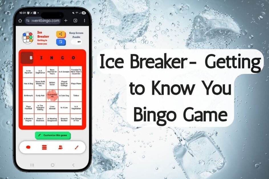 Ice breaker bingo game for groups meeting for the first time.