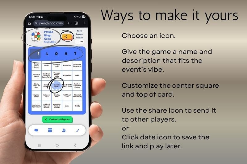 Make It Yours section image Christmas carols bingo