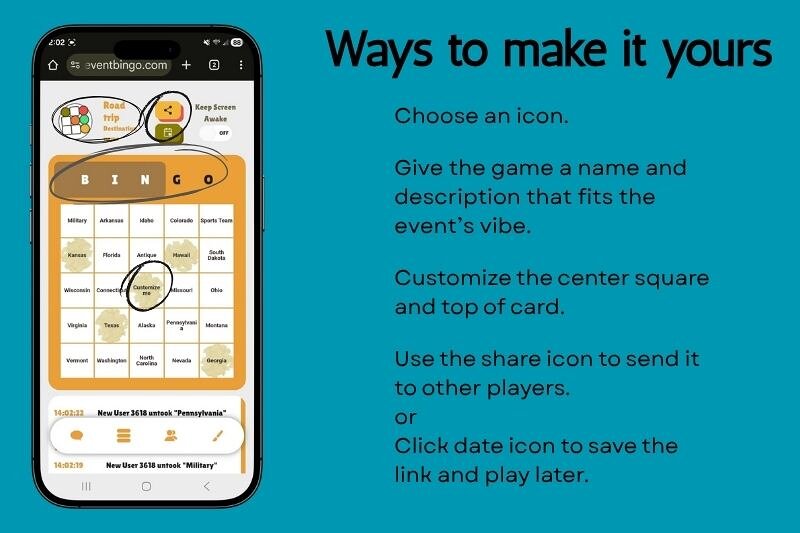 License plate spotting bingo Make It Yours image