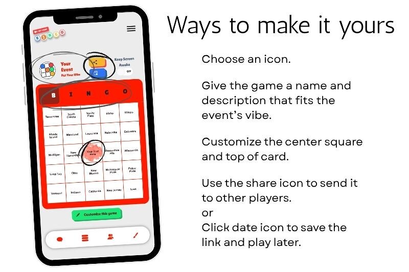 Thanksgiving family dinner bingo Make It Yours section image
