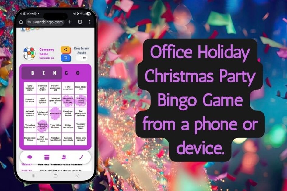 Office holiday Christmas party bingo ideas and tips.