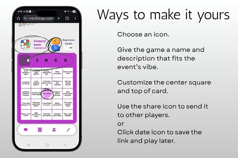 Office holiday bingo make it yours