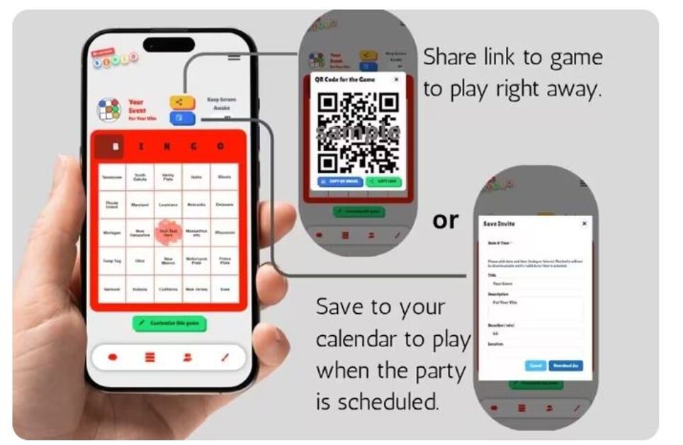 Office holiday bingo ready to play