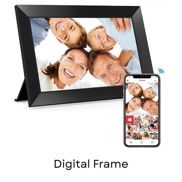 A digital frame for a prize to the winner of a digital Christmas holiday party bingo game with festive icons and checkable squares.