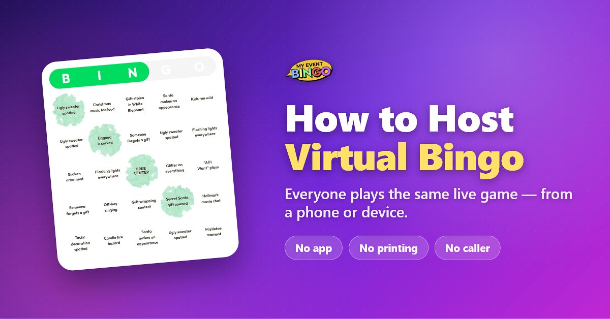 Friends in different homes playing the same virtual bingo game together with live chat