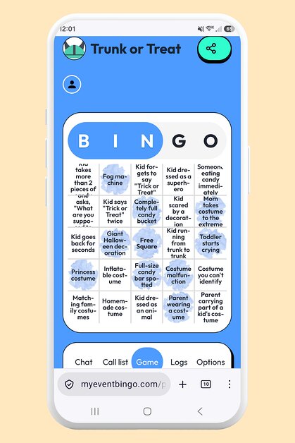 Trunk or Treat Bingo: Something for the Adults to Play