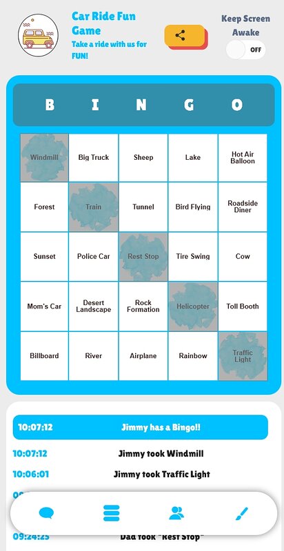 A player gets a bingo