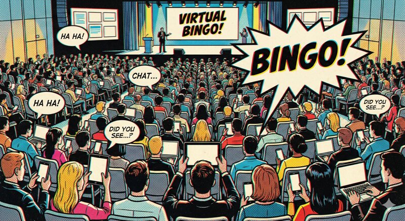 Corporate event bingo illustration