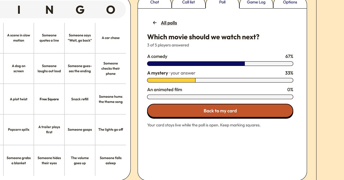 A player's view after answering a poll, with bars showing how everyone voted.
