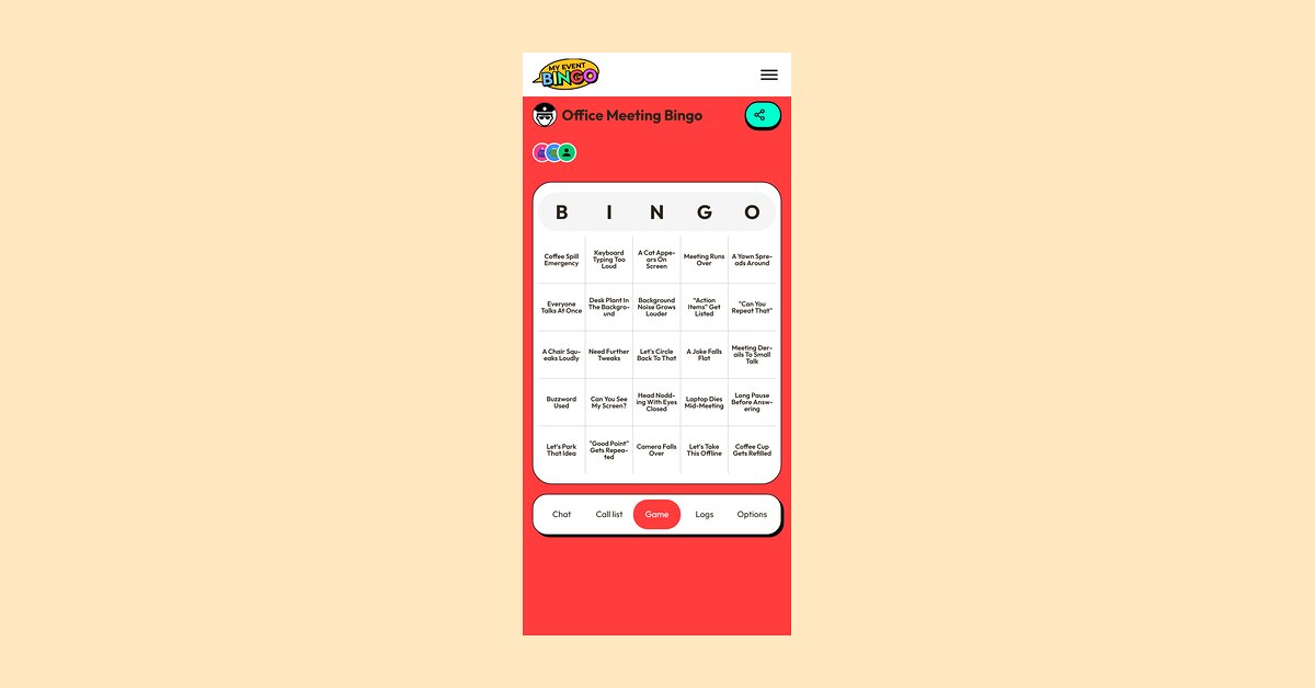 The template picker with several ready-made bingo games grouped by occasion.